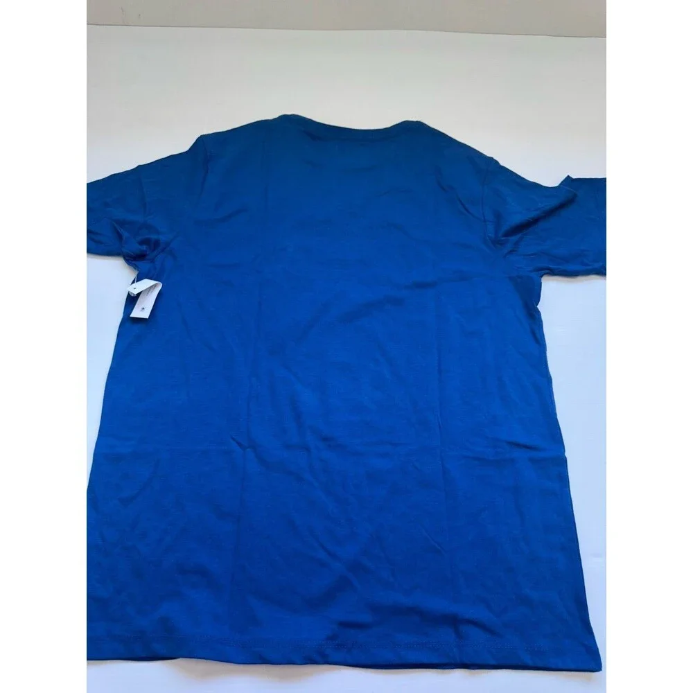 Disney Stitch Wild & Free Unisex Kids XXL 18 Blue Graphic T Shirt NWT